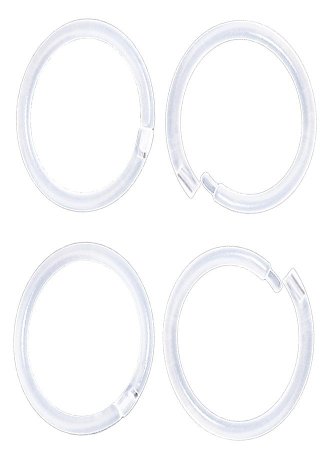Melimarry 20 Gauge Anti-Allergy Unisex Plastic Hoop Ear Retainers, Clear Nose Rings, With Buckle, For Sensitive Ears & Skin (50 pcs) - Image 1